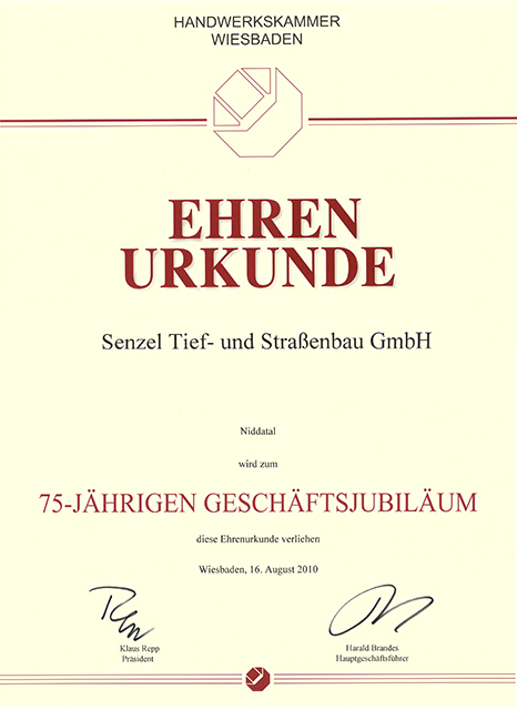 Ehrenurkunde